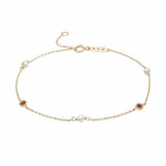 Pulseira Hope 18K Gold Rubys and Pearls
