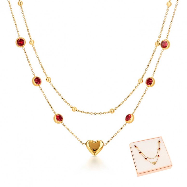 Red Spark Necklace Set