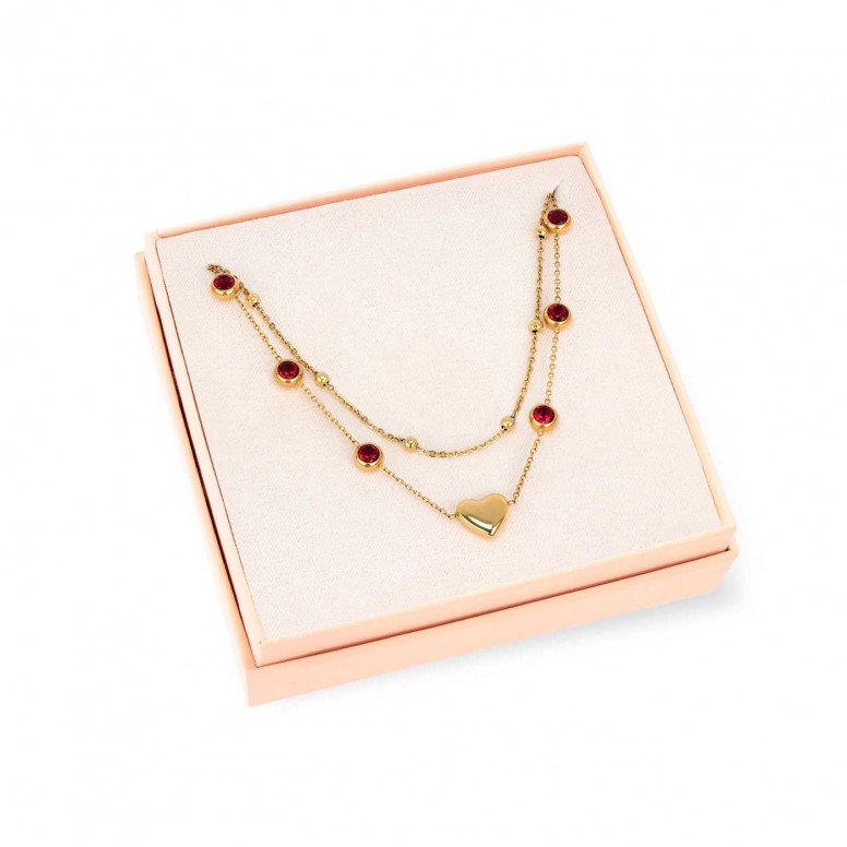 Red Spark Necklace Set