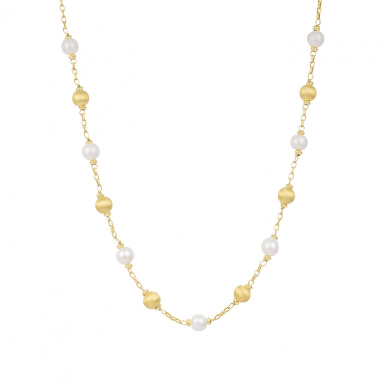 Collar Bella My Pearls & Satin Beads