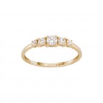 Five Stones 14K Gold Ring