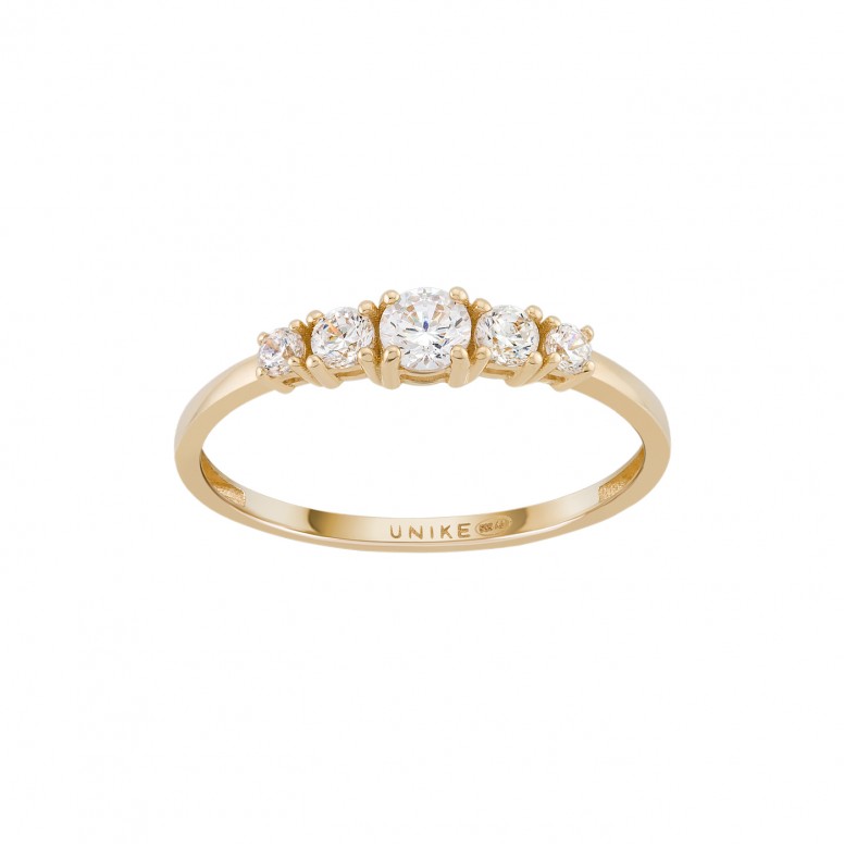 Five Stones 14K Gold Ring