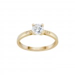 Solitaire 14K Gold Ring
