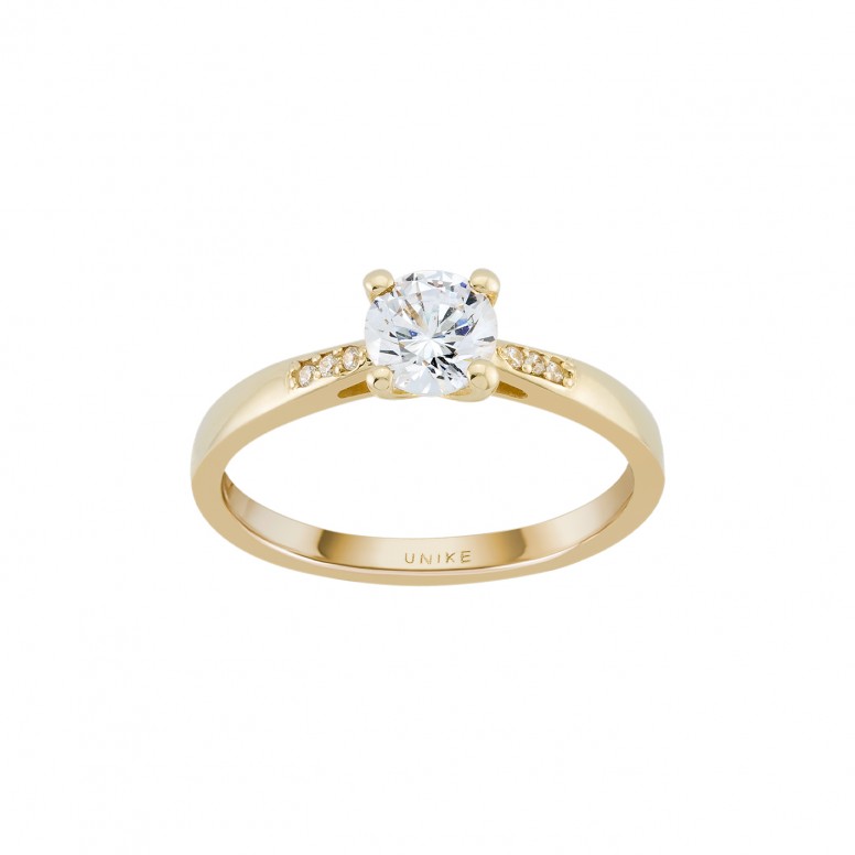 Solitaire 14K Gold Ring