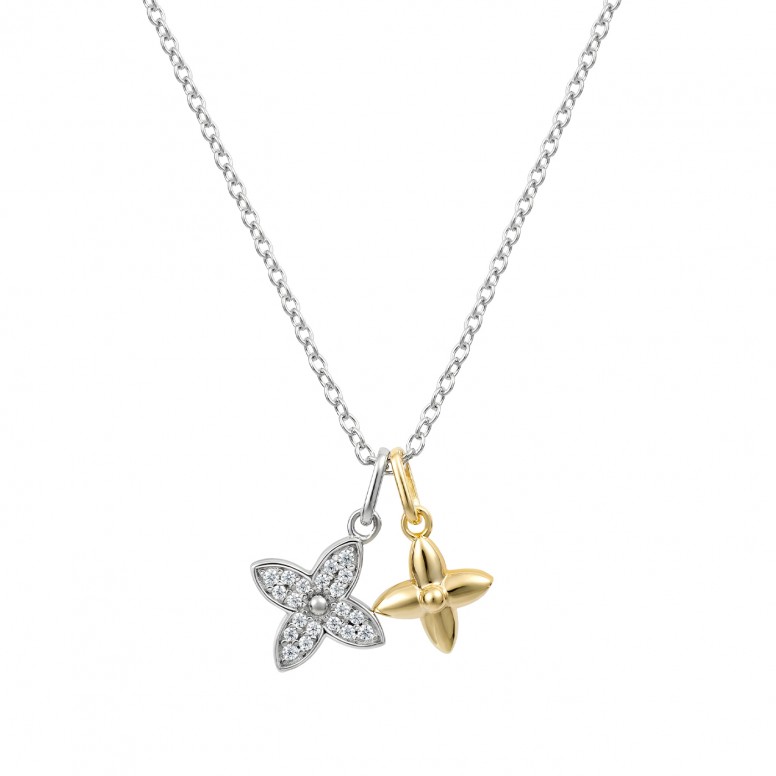 Collar Two Tone Flowers