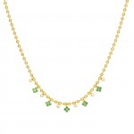 Colar Green Flower Charms