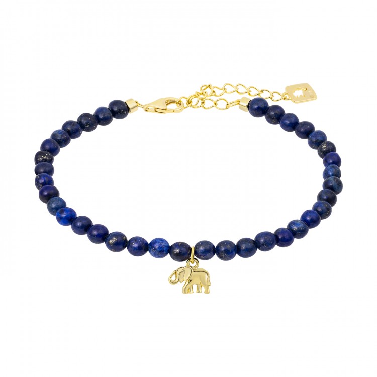 Pulsera Dark Blue Stones & Elephant II