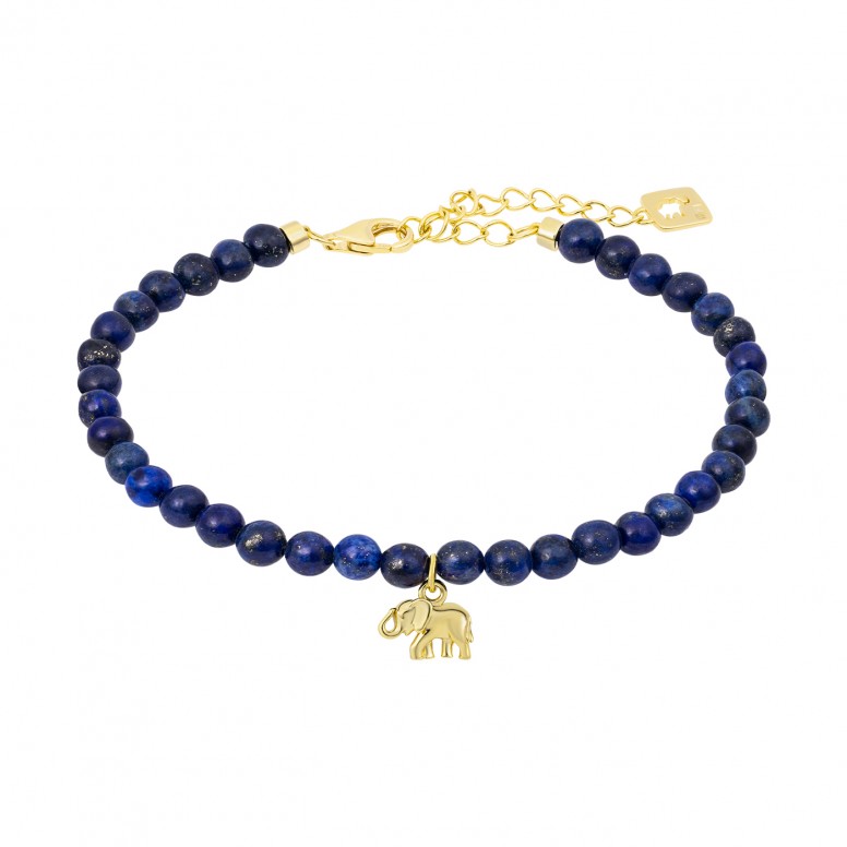 Pulsera Dark Blue Stones & Elephant II