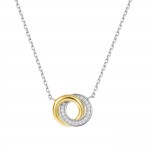 2 Circles Silver & Gold Necklace