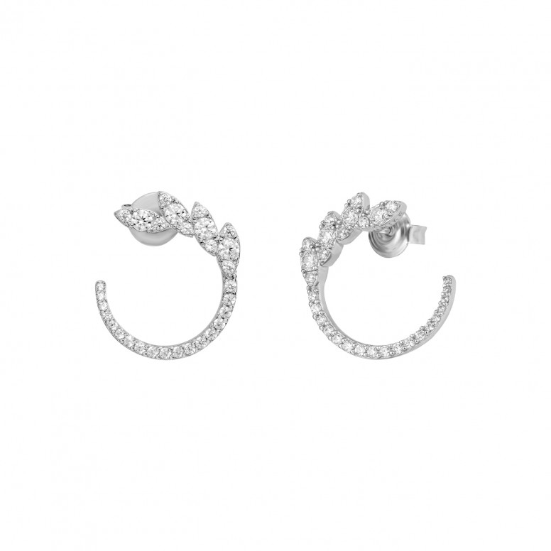 Pendientes Half Leaves Circle