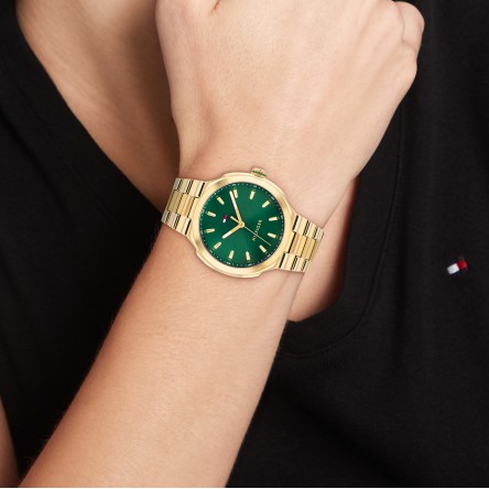 Reloj Acero Verde