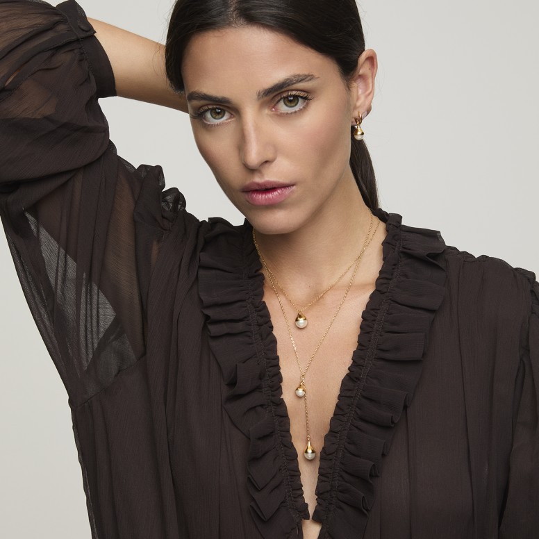 Collar Drop Plata Dorada