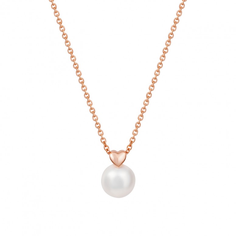 Collar Love in Rose Heart & Pearl