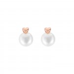 Brincos Love in Rose Heart & Pearl