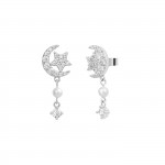 Stars & Moon Silver Earrings