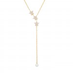 Collar 3 Stars & Pearls Golden