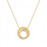 Brillare Flowing Gold Circle Necklace