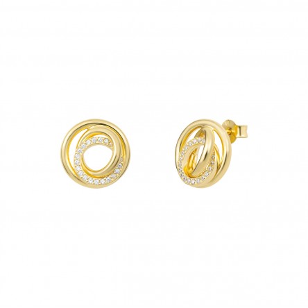 Brillare Flowing Gold Circle Earrings