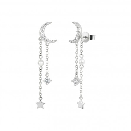 Pendientes Moon Silver