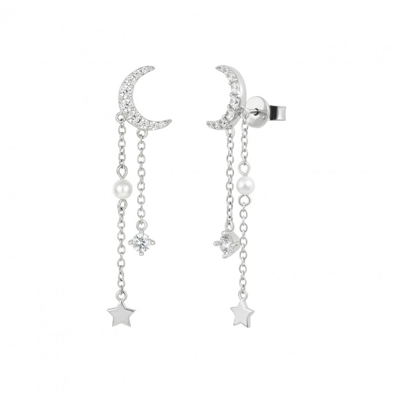 Pendientes Moon Silver