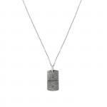 Collar Plata Cross Square Pendant