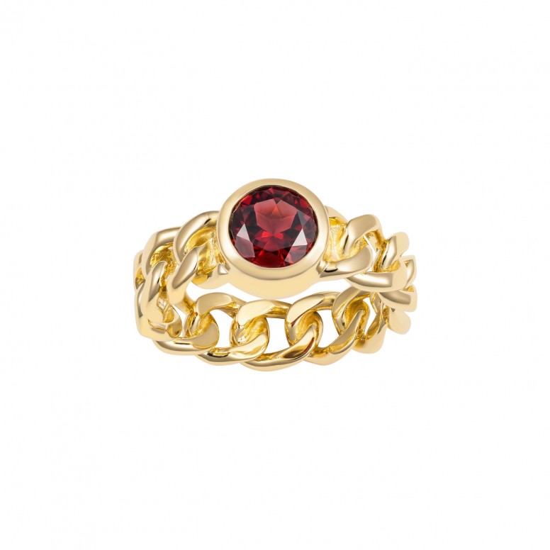 Anel Trionfo Golden Garnet
