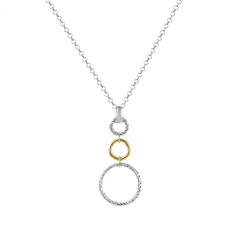 Collar Brillare Silver & Gold Bright Circles