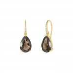 Brincos Bella Smoky Quartz