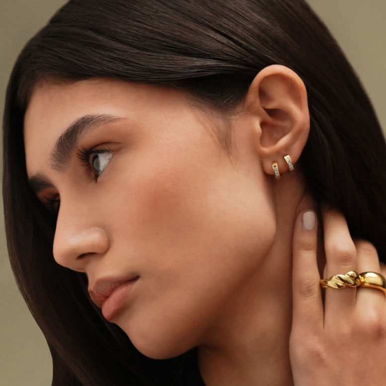 Set Earrings Shimmer Gold