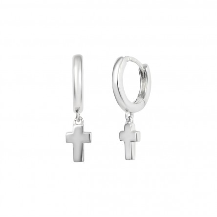 Argolas Prata Cross Pendant