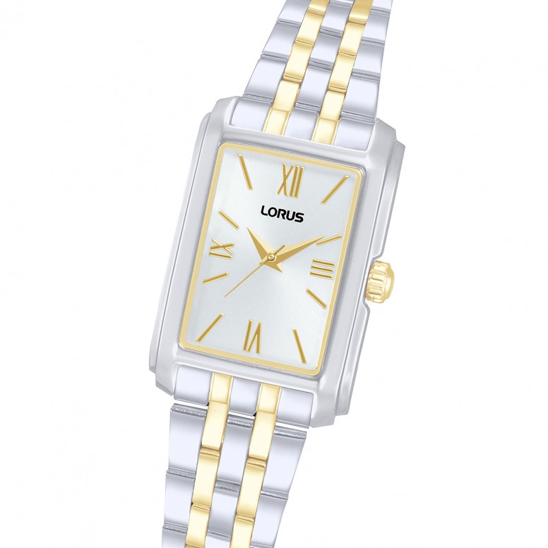 Classic Rectangular Bicolor Watch