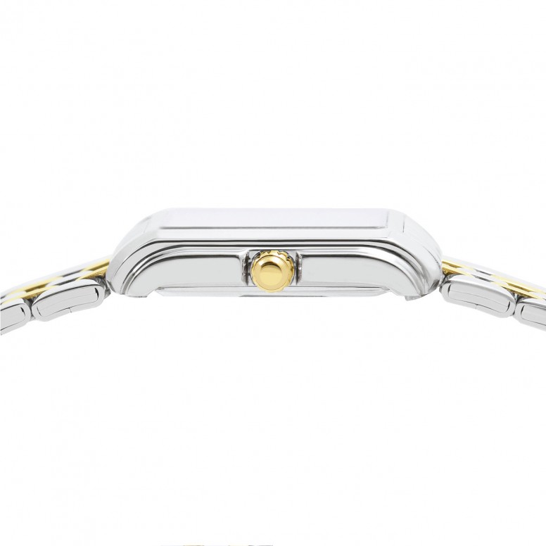 Classic Rectangular Bicolor Watch