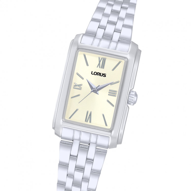 Rel�gio Classic Rectangular Prateado