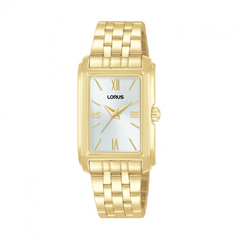 Classic Rectangular Gold Watch