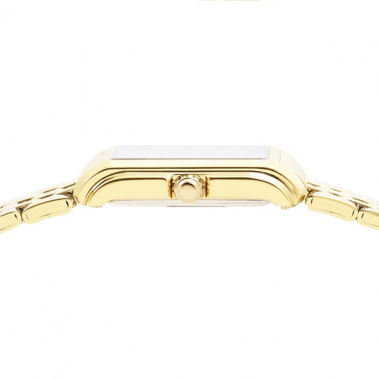 Classic Rectangular Gold Watch