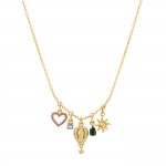Collar Fun Balloon Multi Charms Dorado