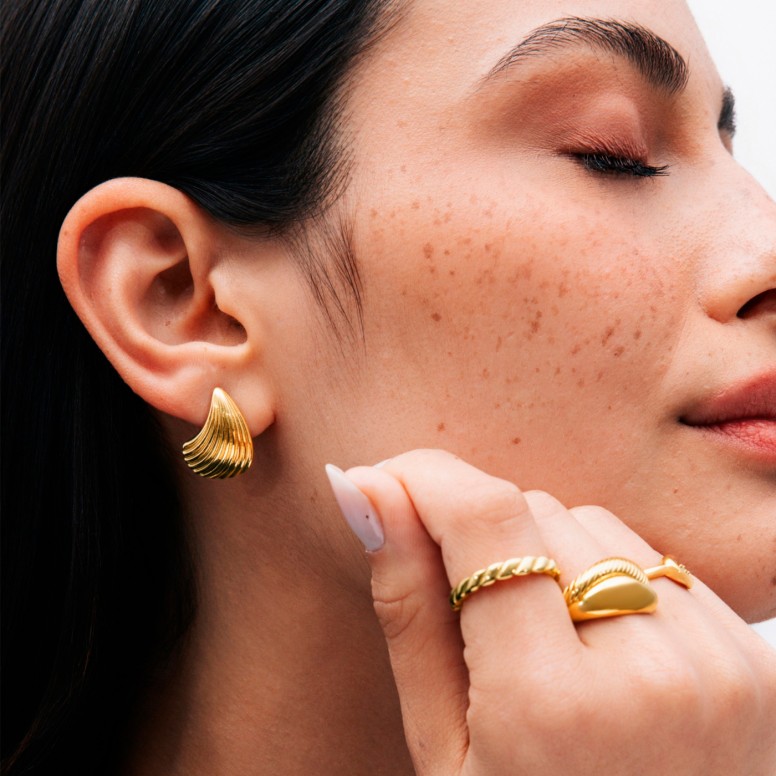 Pendientes Pliss� Golden