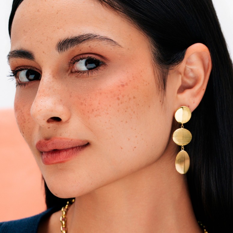 Pliss� Long Golden Earrings