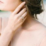 Ring Olive 18K Gold Topaz Swiss Blue and Diamonds