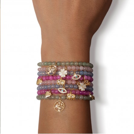 Pulsera Lucky Colors Blue Stones & Love Heart II