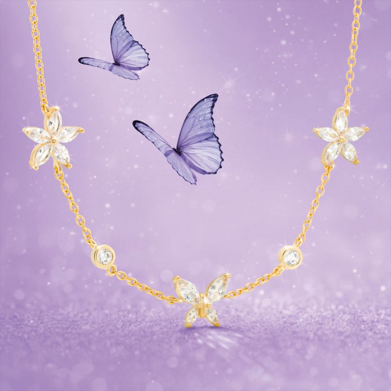 Collar Mix & Match Navete Flowers & Butterfly Necklace