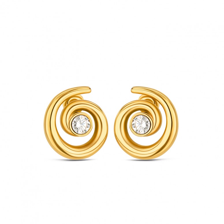 Pendientes Chess Spiral Golden