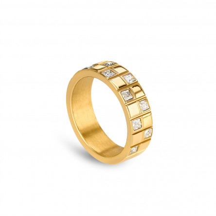 Anel  Chess Crystal Golden
