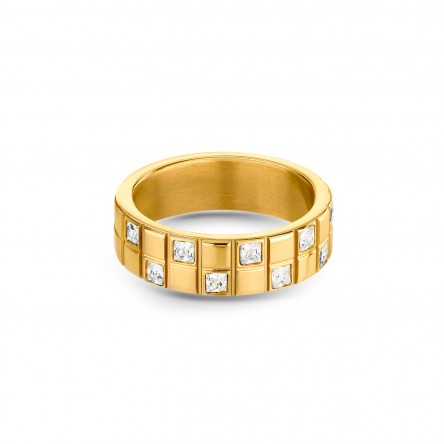 Anel  Chess Crystal Golden