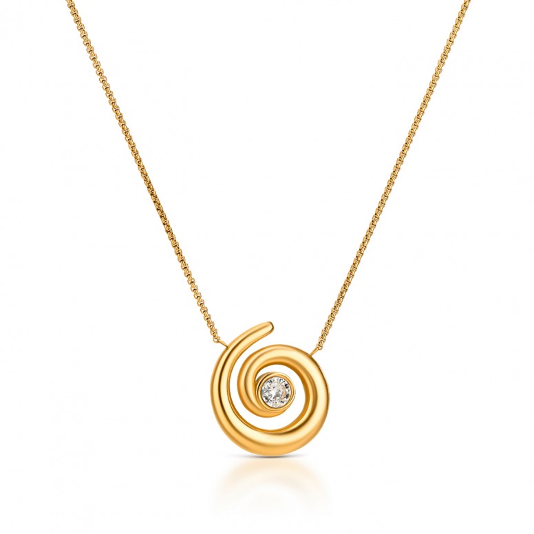 Colar Chess Spiral Golden