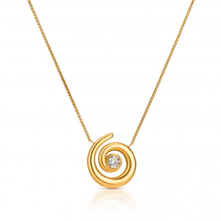 Colar Chess Spiral Golden