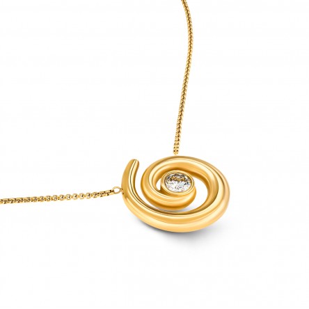 Colar Chess Spiral Golden