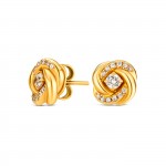 Eternal Golden Necklace & Earrings Set