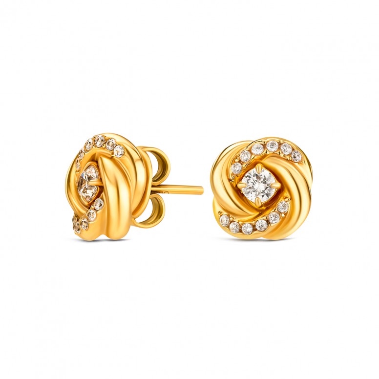 Eternal Golden Necklace & Earrings Set