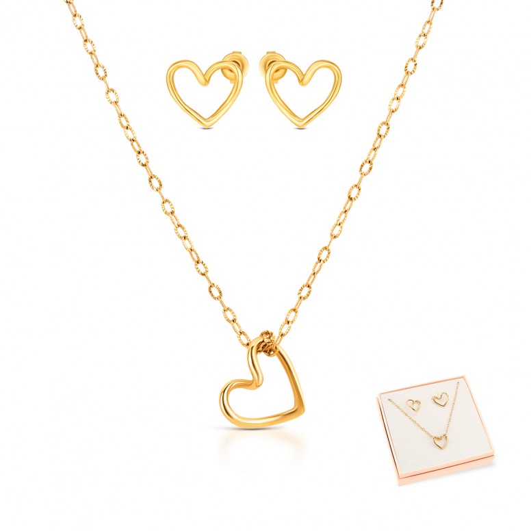 Conjunto Collar y Pendientes Amour Golden